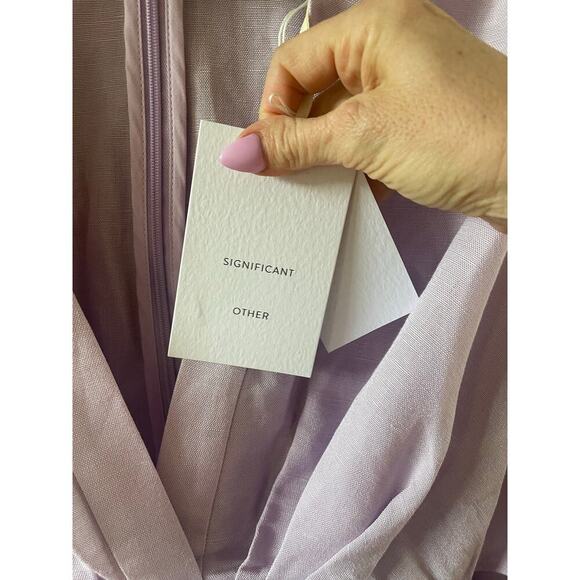NWT Significant Other Lola Lilac Mini Linen Blend Dress Size 2 - Picture 11 of 13